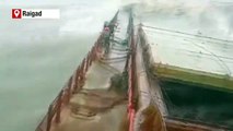 A cargo barge runs aground off Raigad coast in Maharashtra ETV Bharat