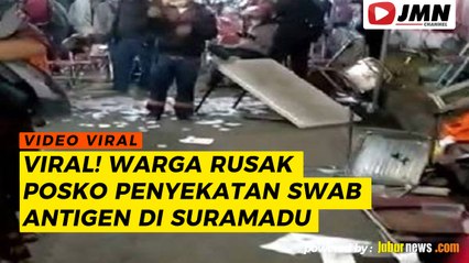 REPORTASE - VIRAL! WARGA RUSAK POSKO PENYEKATAN SWAB ANTIGEN DI SURAMADU