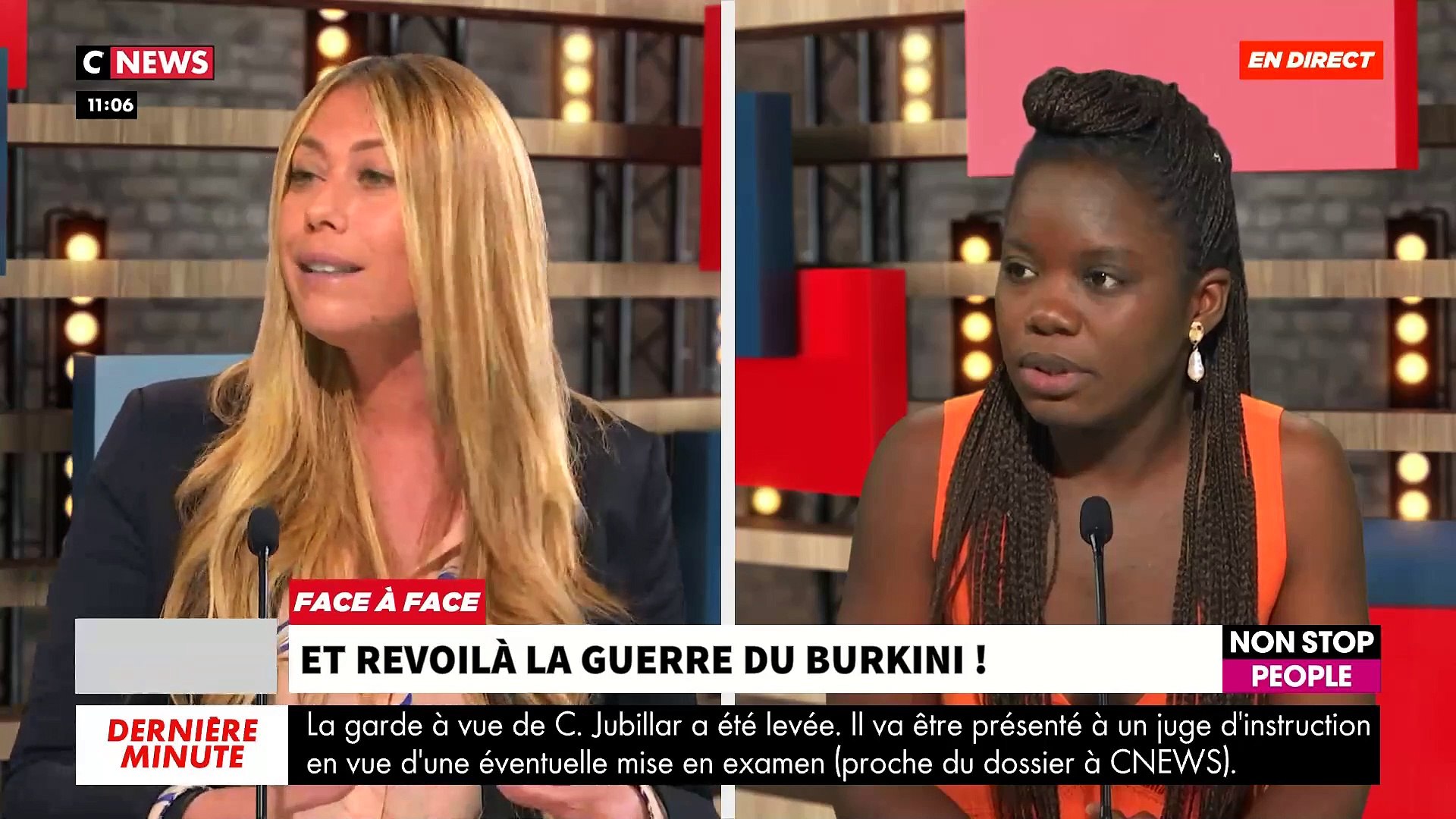 Revoir le débat tendu entre la chroniqueuse Stella Kamnga et Rose Ameziane,  la présidente de Mouv Territoires sur le burkini dans « Morandini Live »  sur CNews - VIDEO - Vidéo Dailymotion