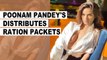 Poonam Pandey and hubby Sam Bombay distribute food packets to the needy