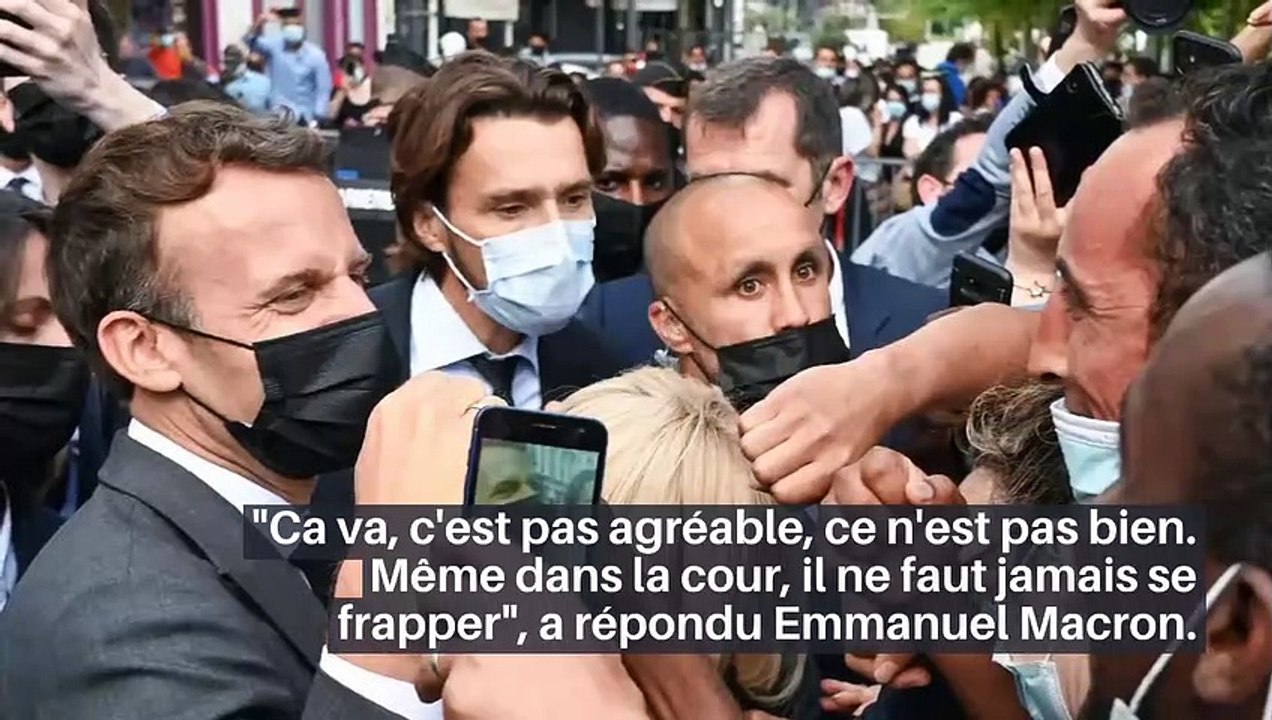 En déplacement dans la Somme, le Président Emmanuel Macron a été interpellé par un enfant au sujet de la gifle: "Ca va la claque que tu t'es prise ?" - VIDEO