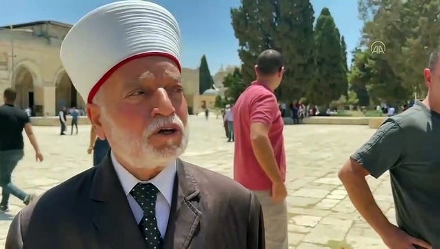 KUDÜS - Kudüs ve Filistin Müftüsünden İsrail polisinin Mescid-i Aksa’daki saldırısına tepki