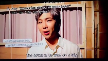 [ENG SUB] BTS RM FILM OUT BEHIND THE SCENES INTERVIEW!