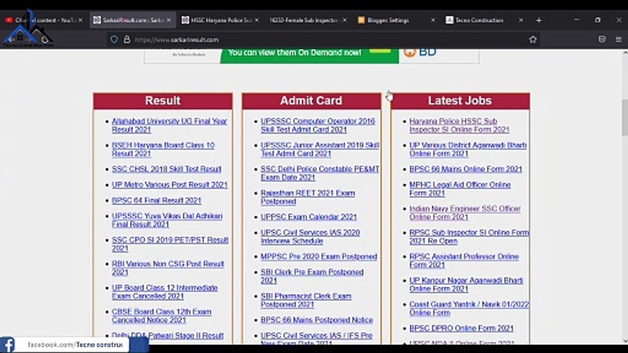 Haryana Police SI Recruitment 2021 online form | haryana police sub inspector online form govt. jobs