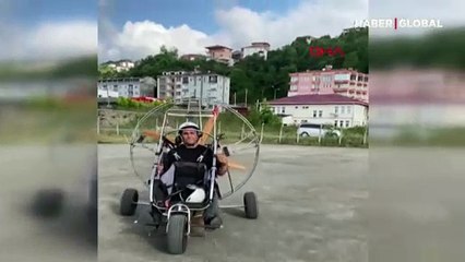 Trabzon'da görenleri şaşkına çeviren olay: Hakkımı havadan arıyorum