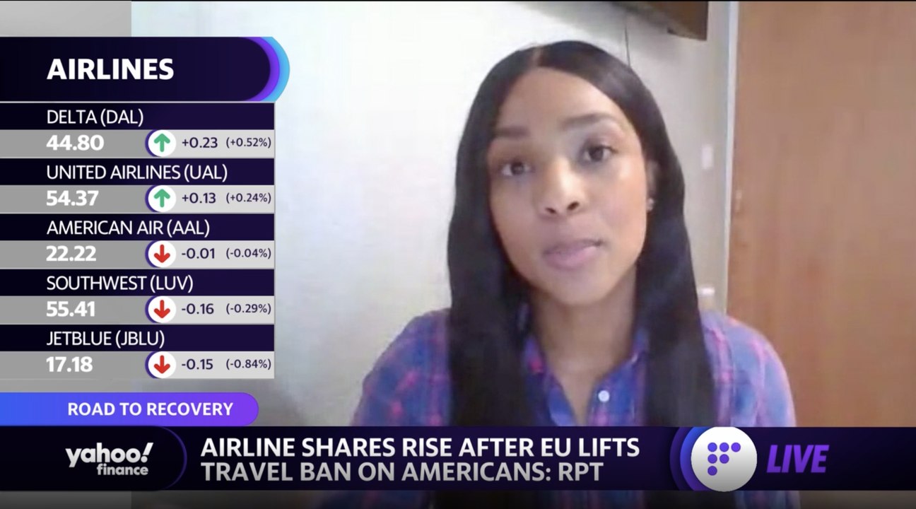 Airline shares rise after EU lifts travel ban o...