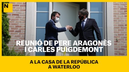 下载视频: Reunió del president Pere Aragonès i Carles Puigdemont a la Casa de la República, a Waterloo