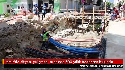 İzmir'de altyapı çalışması sırasında 300 yıllık bedesten bulundu