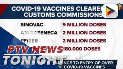 BOC gives clearance to entry of over 14-M doses of COVID-19 vaccines