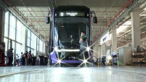 ANKARA - Bozankaya'nın ürettiği yerli tramvayı Romanya'ya uğurlama töreni düzenlendi