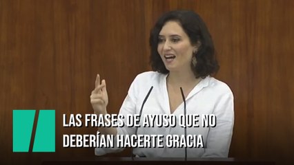Las frases de Ayuso durante su investidura que hacen cero gracia y que asustan