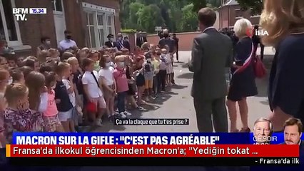 Fransa'da ilkokul öğrencisinden Macron'a: "Yediğin tokat nasıldı?"