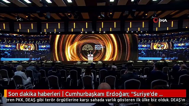 Son dakika haberleri | Cumhurbaşkanı Erdoğan: Suriye'de faaliyet gösteren PKK, DEAŞ gibi terör örgütlerine karşı sahada varlık gösteren ilk ülke biz olduk. DEAŞ'ın...