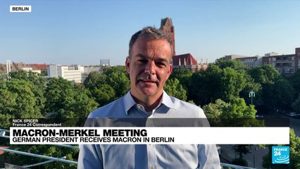 Angela Merkel receives Emmanuel Macron in Berlin