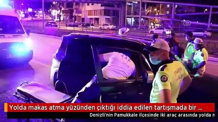 Yolda makas atma yüzünden çıktığı iddia edilen tartışmada bir kişi yaralandı