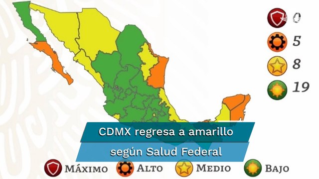 CDMX regresa a amarillo tras dos semanas de estar en verde