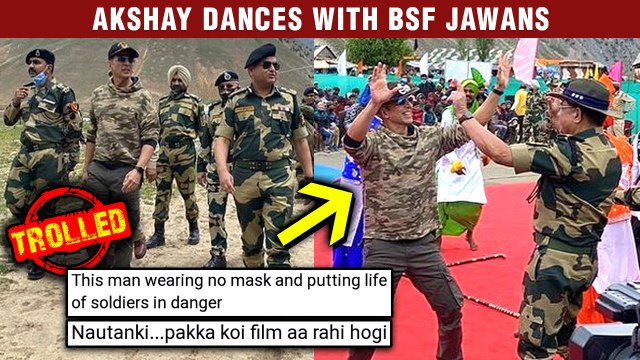 Akshay Kumar Does Bhangra With BSF Jawans, Slammed For Not Wearing Mask | Video Viral