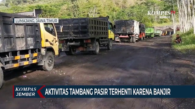 Hujan di Musim Kemarau, Gunung Semeru Muntahkan Lahar Hujan, Aktivitas Tambang Pasir Dihentikan