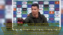 Euro 2020 ce geste de Cristiano Ronaldo qui ne passe pas et fait perdre de l'argent au sponsor Coca