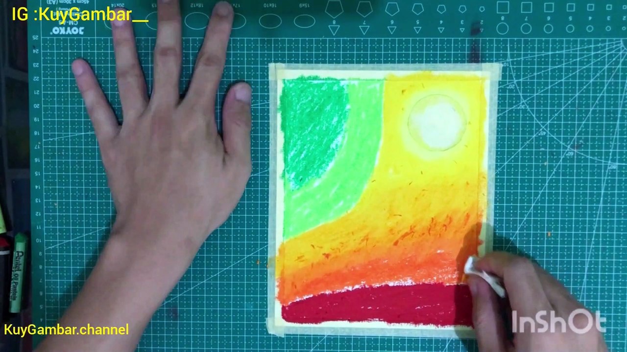 Oil pastel - Hello summer/Drawing