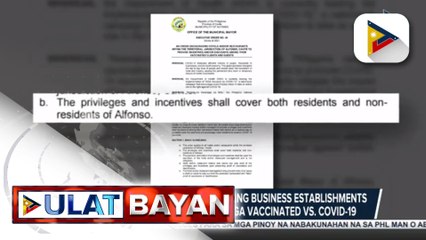 Download Video: Alfonso, Cavite LGU, hinikayat ang business establishments na magbigay diskwento sa mga vaccinated vs COVID-19