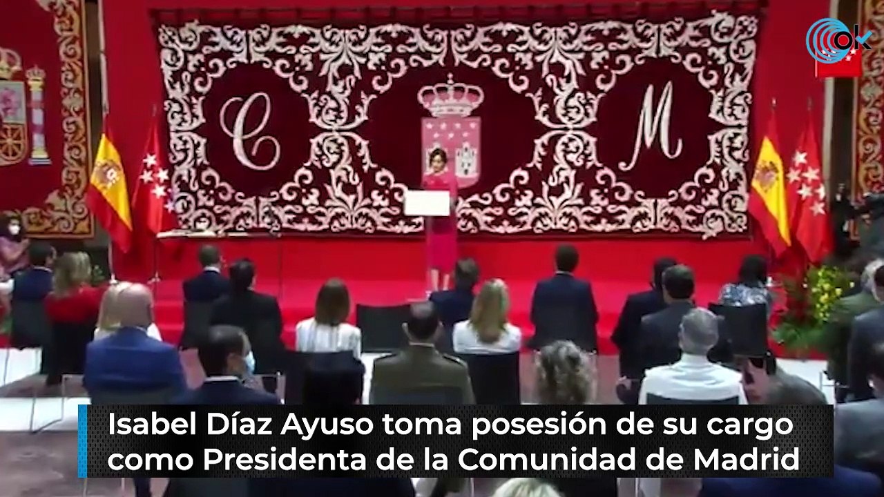 Isabel Díaz Ayuso toma posesión de su cargo  como Presidenta de la Comunidad de Madrid