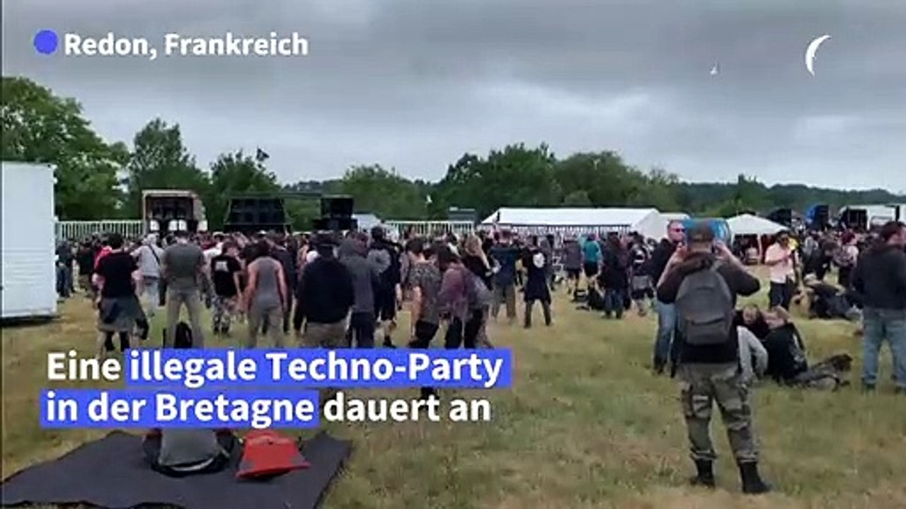 Illegaler Rave in der Bretagne ist nicht zu stoppen