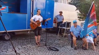 YANN SONG KING (Musik) - Kamenz, Markt, 17.06.2021 - Kundgebung 