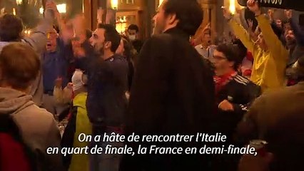 Euro-2020: à Bruxelles, les Belges "hyper contents" du carton plein de leur équipe