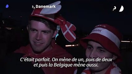 Euro: explosion de joie au Danemark après la victoire 4-1 sur la Russie