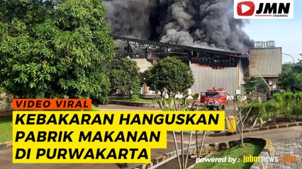 REPORTASE - KEBAKARAN HANGUSKAN PABRIK MAKANAN DI PURWAKARTA