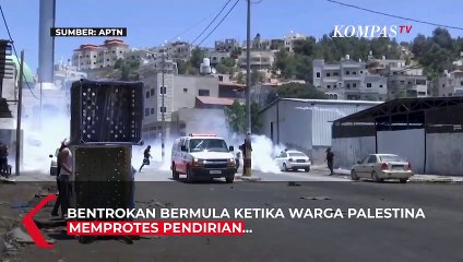 Tolak Permukiman Yahudi, Ratusan Warga Palestina Terlibat Bentrok dengan Tentara Israel