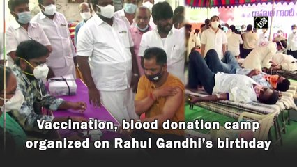 Vaccination, blood donation camp organised on Rahul Gandhi’s birthday