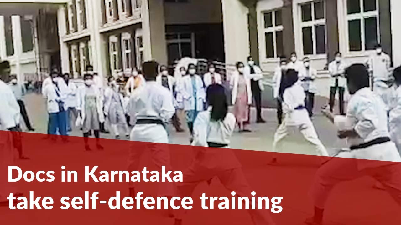 Docs in Karnataka learn karate during protest against violence on medicos