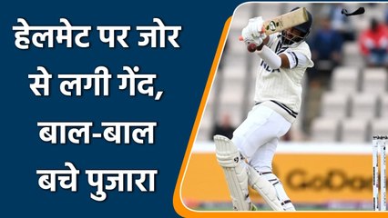WTC Final 2021: Cheteshwar Pujara's helmet guard has been broken by Neil Wagner | वनइंडिया हिंदी
