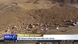 27 miners killed after bus falls into ravine in S Peru