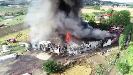 Çatalca'da fabrika yangını