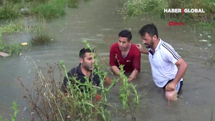 Arnavutköy'de dere taştı, evleri su bastı