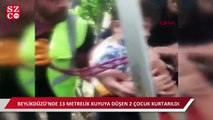 Kuyuya düşen 2 çocuk böyle kurtarıldı