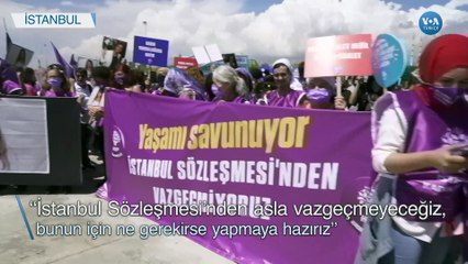 Kadınlar İstanbul Sözleşmesi’ni Savunmak İçin Meydana Çıktı
