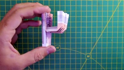 Demo money origami number 4 3d - origami money vietnam