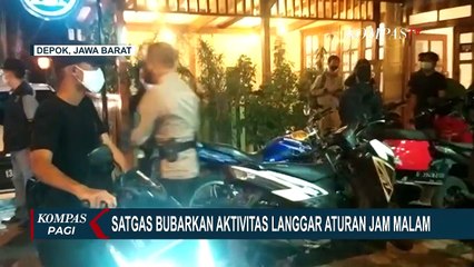 PKL dan Kafe di Depok yang Langgar Jam Malam Ditutup Petugas