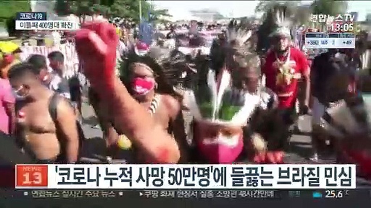 "대통령 퇴진해라"…'50만명 사망' 브라질서 시위