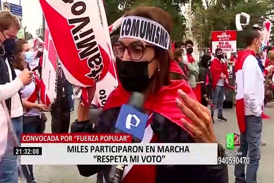 Así se desarrollan las manifestaciones de los simpatizantes de Fuerza Popular y Perú Libre