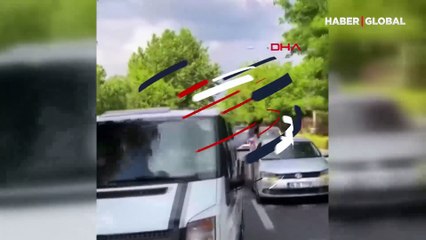 Maganda konvoyda korku saçtı