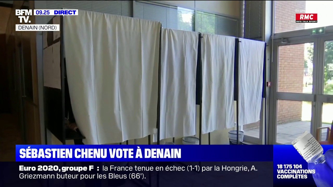 Élections régionales: tête de liste RN dans les Hauts-de-France, Sébastien Chenu vote à Denain