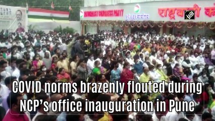 Covid-19 norms brazenly flouted during NCP’s office inauguration in Pune