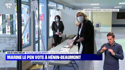 Marine Le Pen vote à Hénin-Beaumont - 20/06