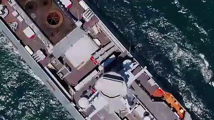 Bakan Mustafa Varank paylaştı... İşte Atmaca'nın vurduğu geminin son hali