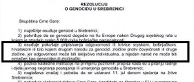 Sta tačno piše u Rezoluciji koju je usvojio Crnogorski parlament